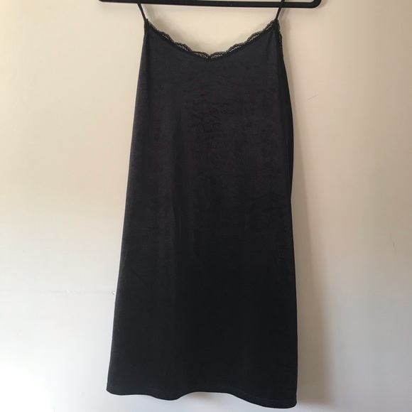 Garage Velvet Slip Dress